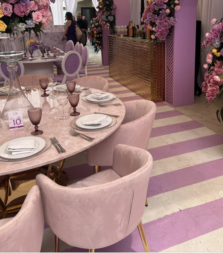 Silloncito Velvet Baby Pink