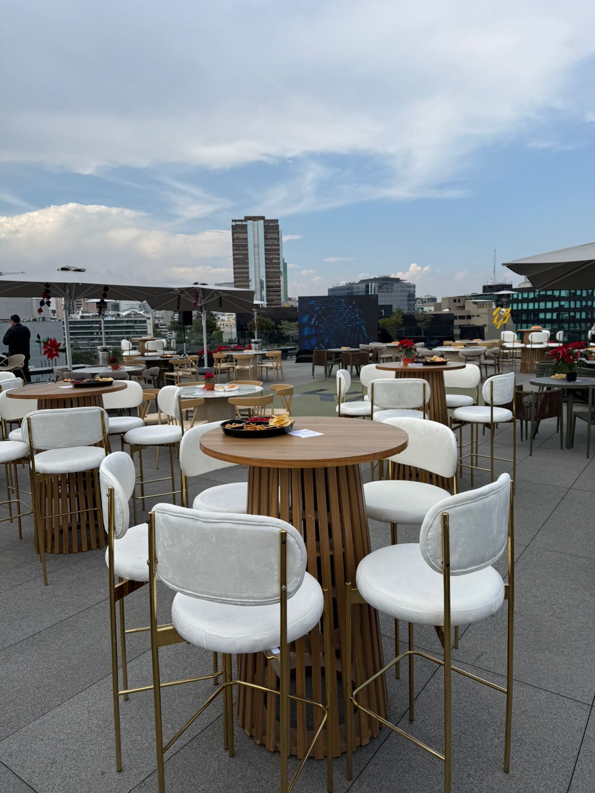 Banco Gold Terciopelo Blanco