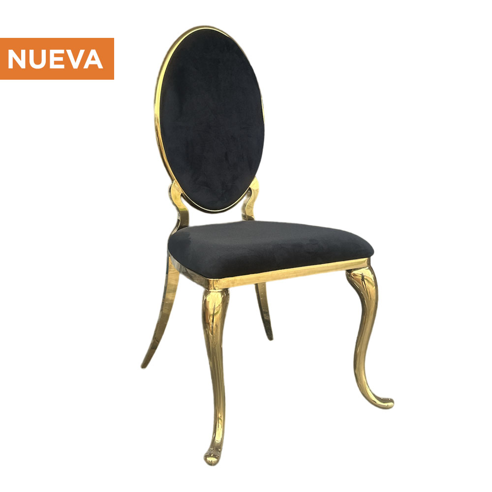 Silla de Novios Royal Dorada con Negro