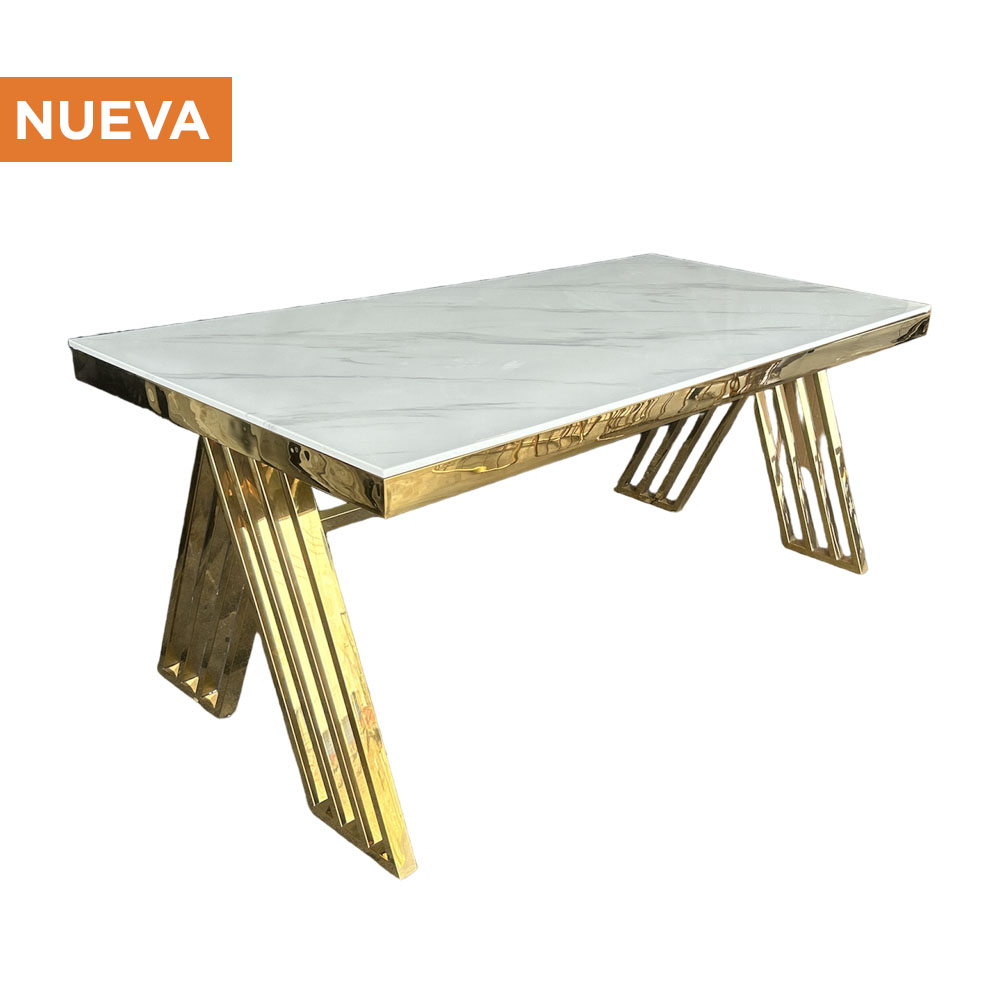 Mesa de novios Deco con cubierta de mármol blanco