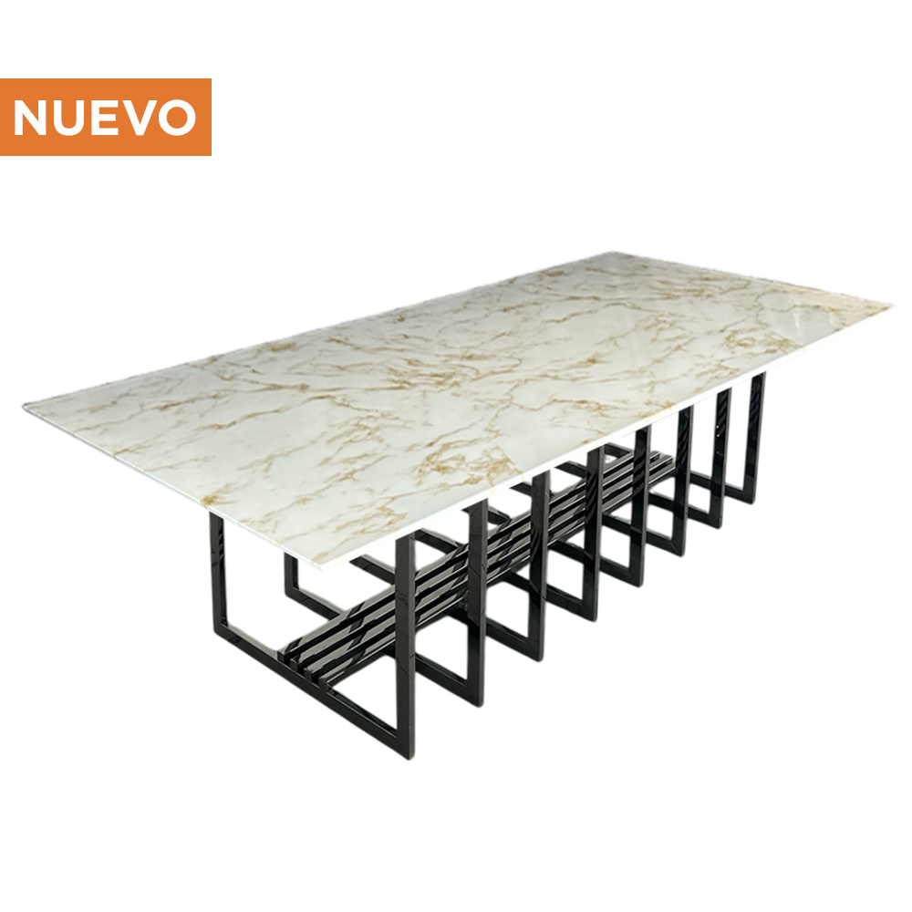 Cubierta Mármol Calacatta Gold con Base Jaula Oxford