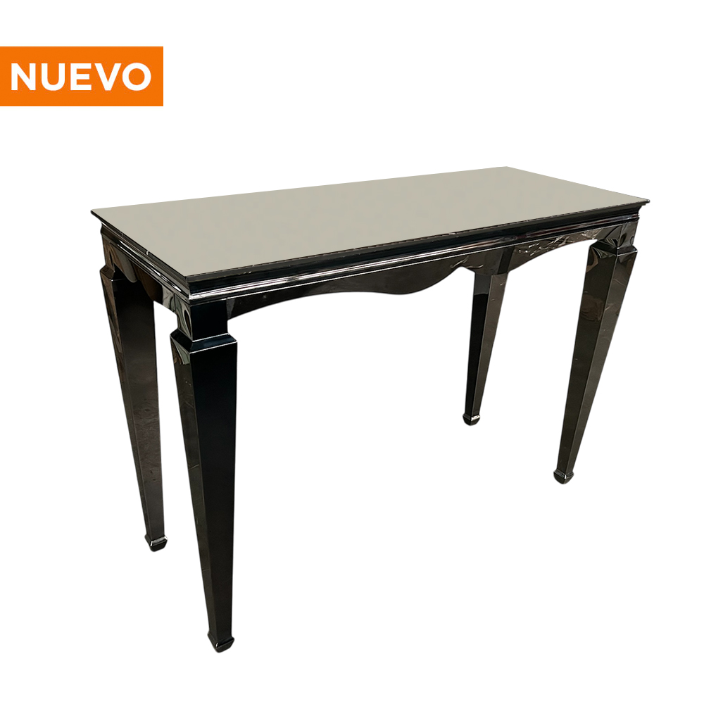 Periquera Cromada Negra con Cubierta de Espejo