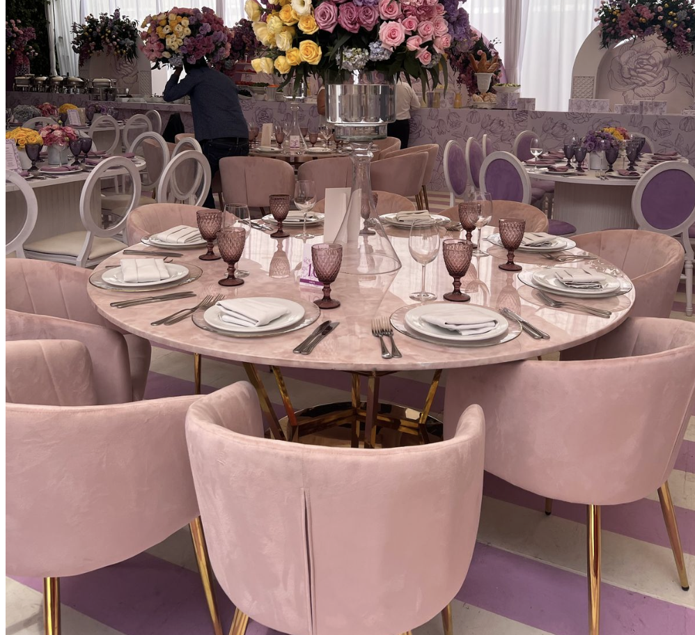 Silloncito Velvet Baby Pink