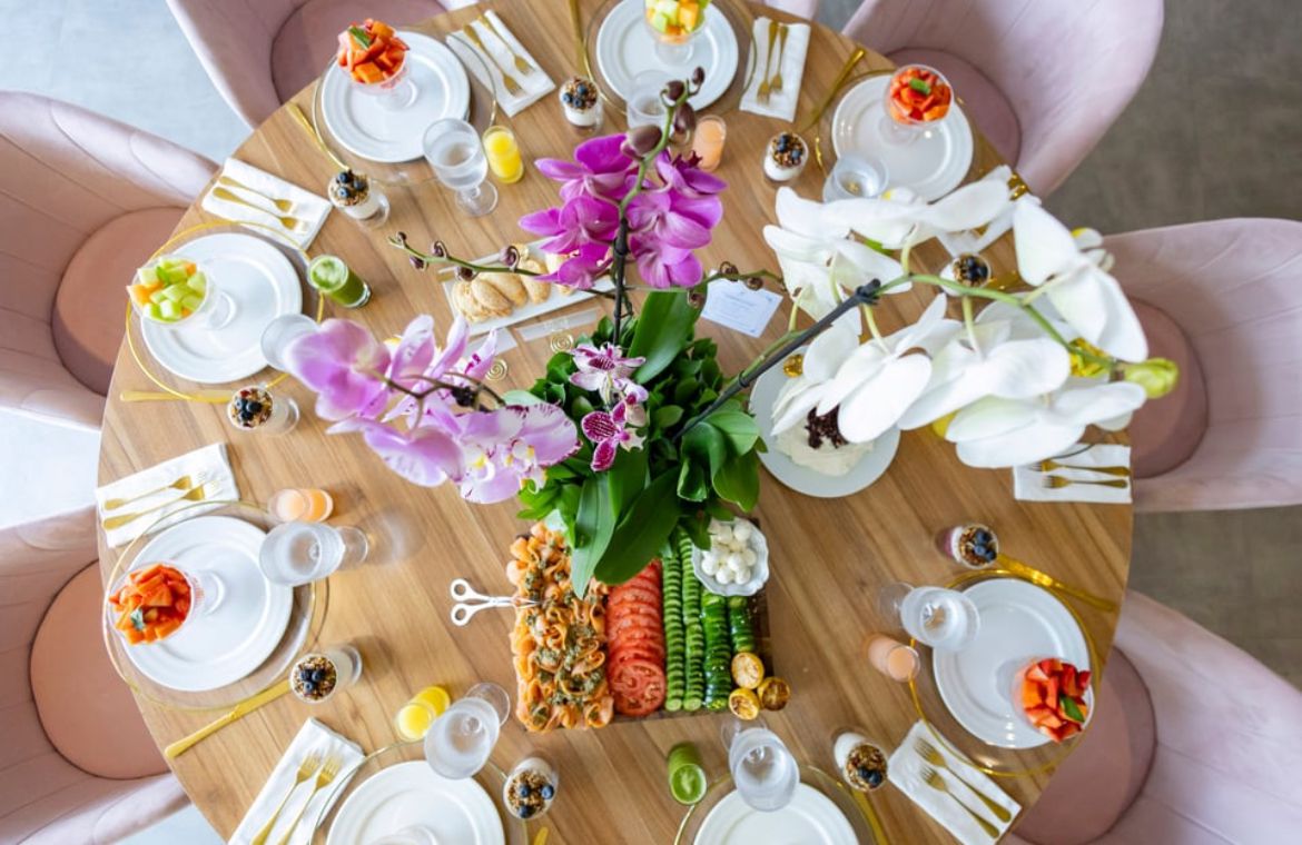 Mesa circular de Madera Luana