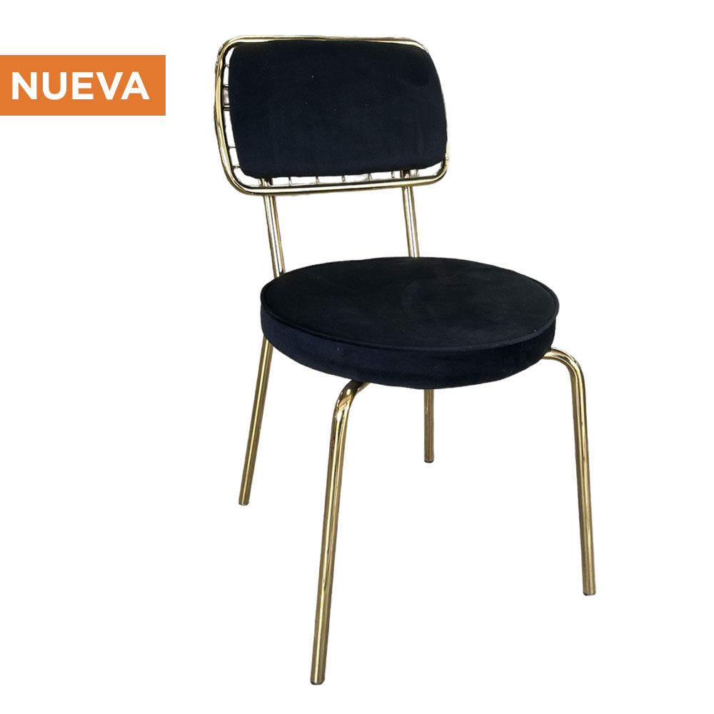 Silla Gatsby dorada con negro