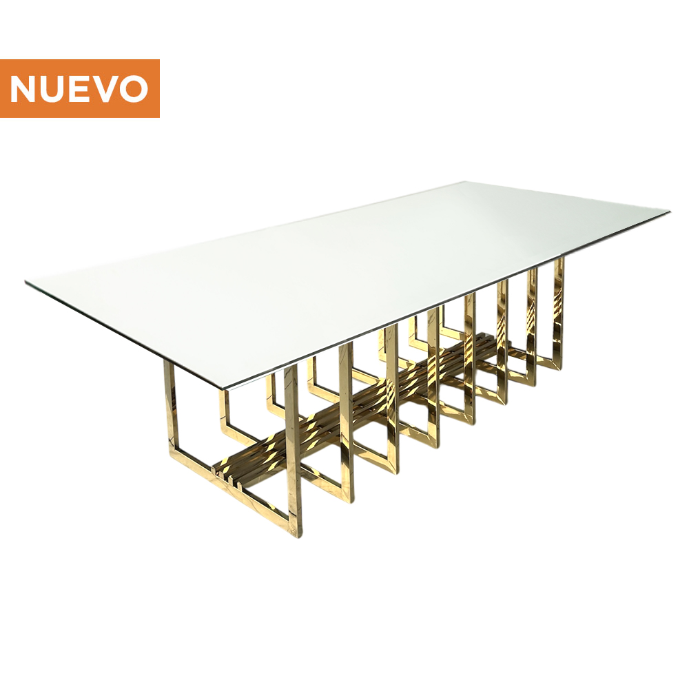 Cubierta De Espejo Rectangular Con Base Jaula Dorada