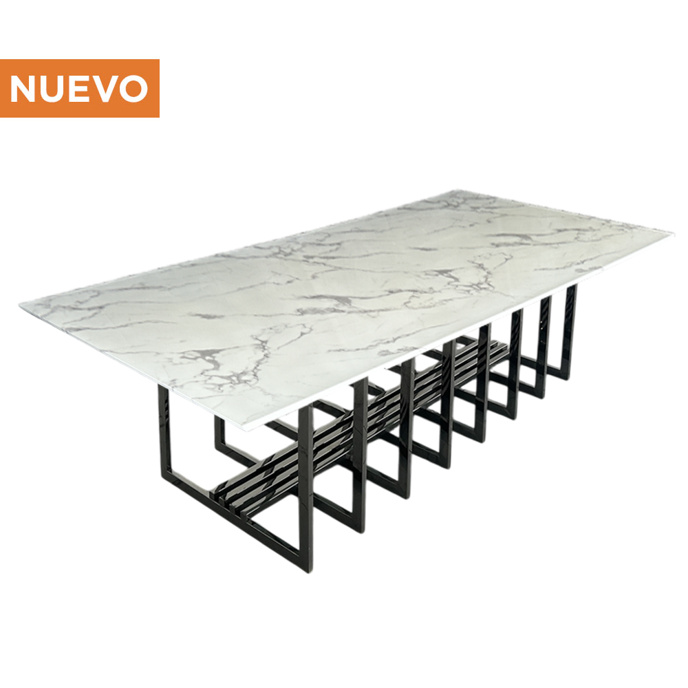 Cubierta de Mármol Blanco con Base de Jaula Oxford
