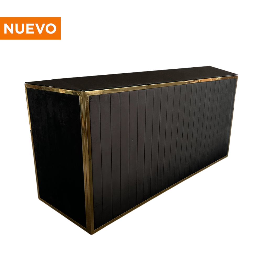 Barra de Terciopelo Negro con Marco Dorado