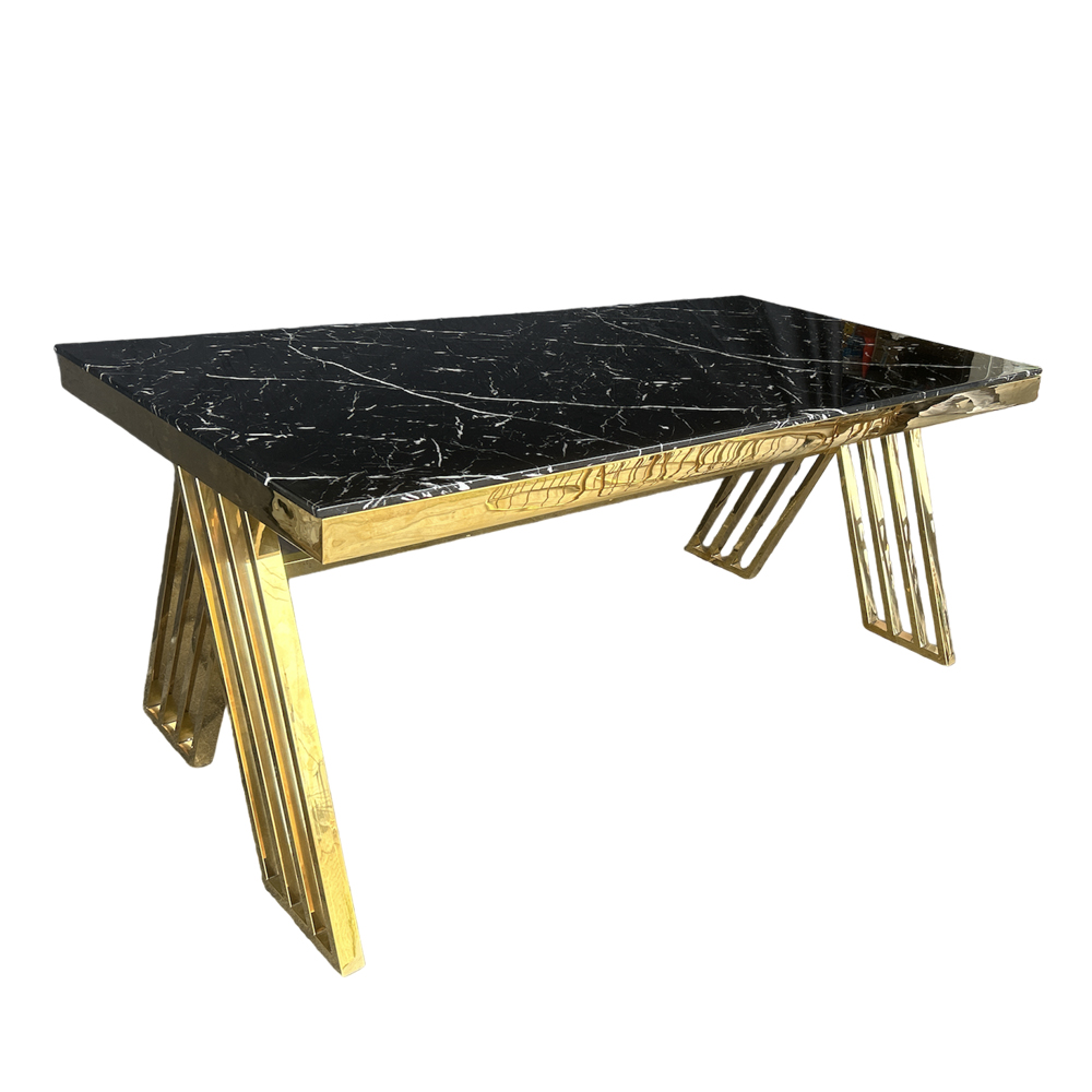 Mesa de novios Deco con cubierta de mármol negro