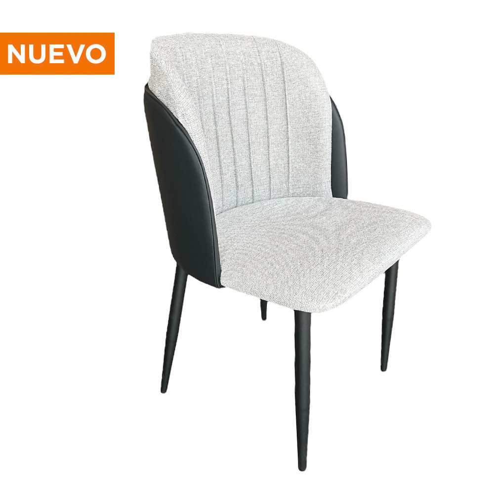 Silla Shell Negra Gris